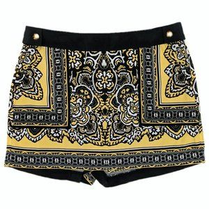 Cache Yellow Floral Tribal Skort Sz 4